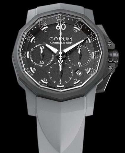 Corum Admiral's Cup Challenger 44 Chrono Rubber Replica Watch 753.819.02/F389 AN21 Grey Rubber - Titanium
